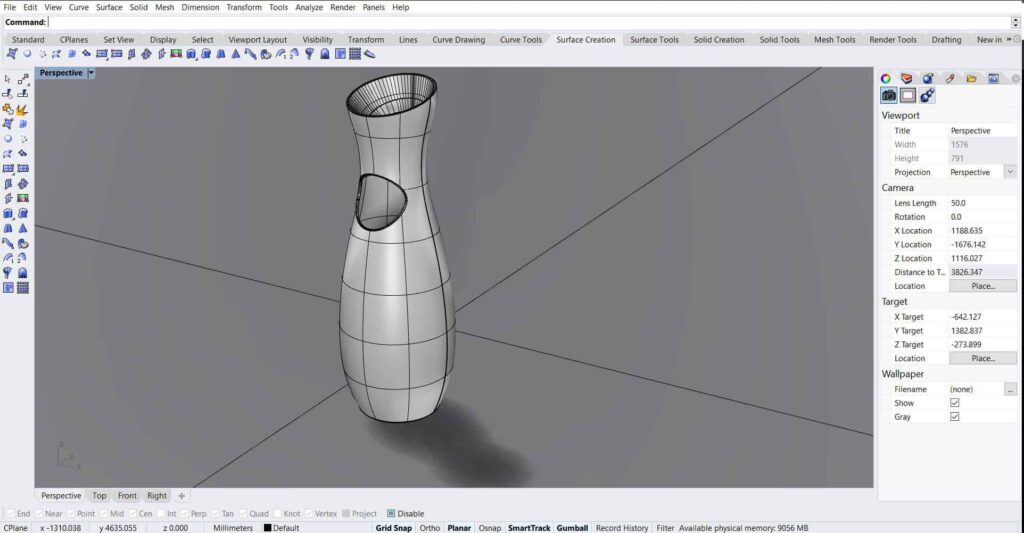 Rhinoceros 3D ( Rhino3d ) Möbeldesign webinar schulung kolibritraining