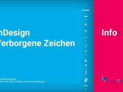 Adobe InDesign: Verborgene Zeichen und Sonderzeichen