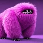 A-photo-of-a-big-pink-fur-monster-standing-in-a-purple-room-2