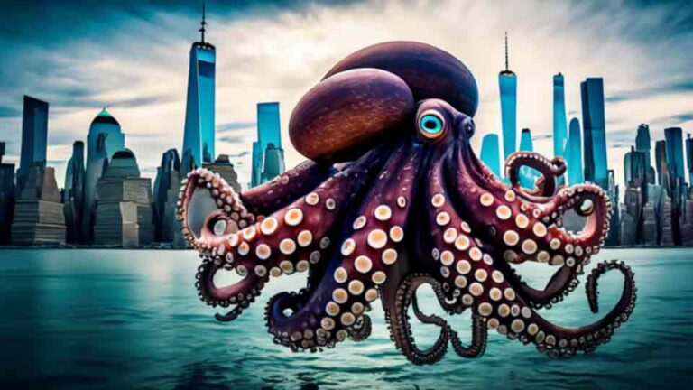 Riesiger-Oktopus-dringt-in-New-York-City-ein