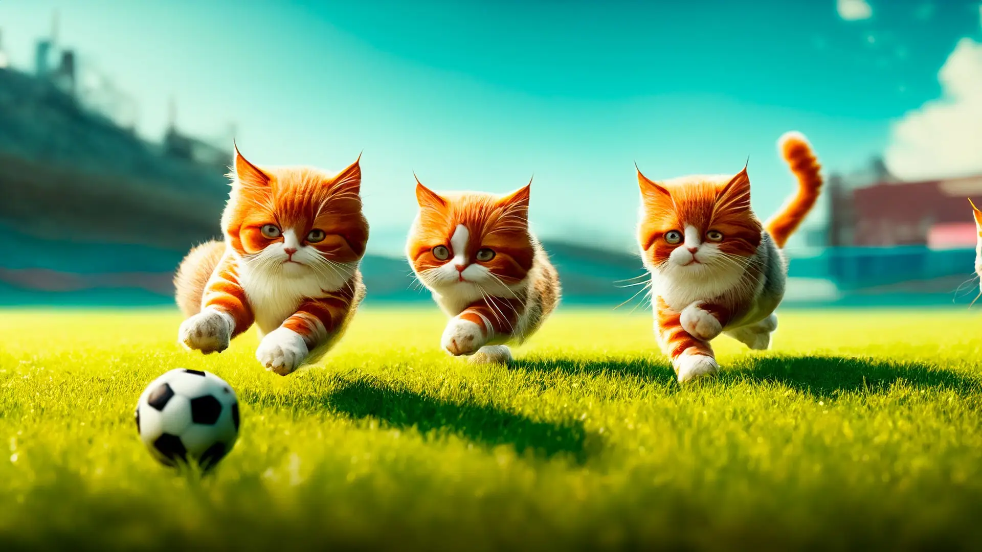 Fussballkatzen AI generiert Firefly